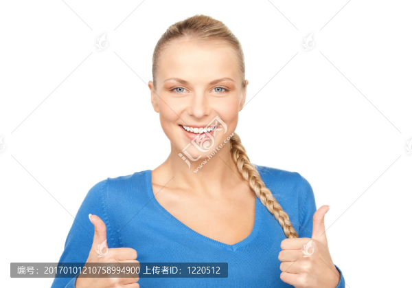 豎起大拇指
