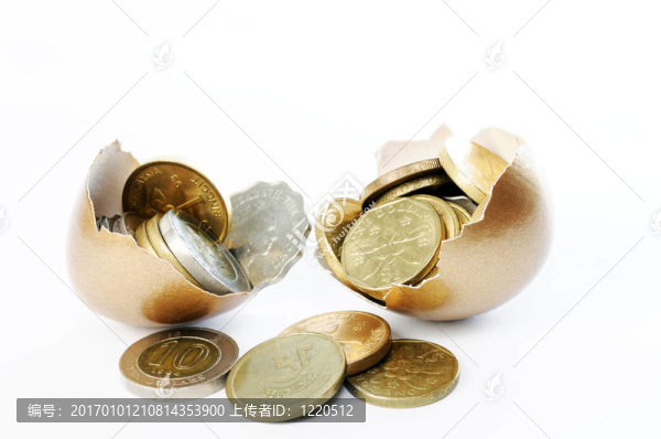 碎金蛋殼里的硬幣