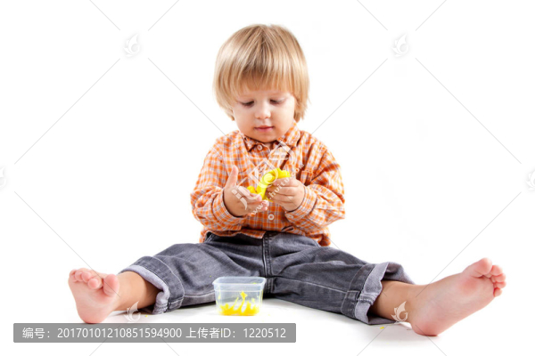 可愛的小男孩造型橡皮泥