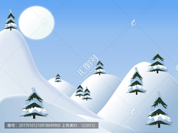 雪中的樹