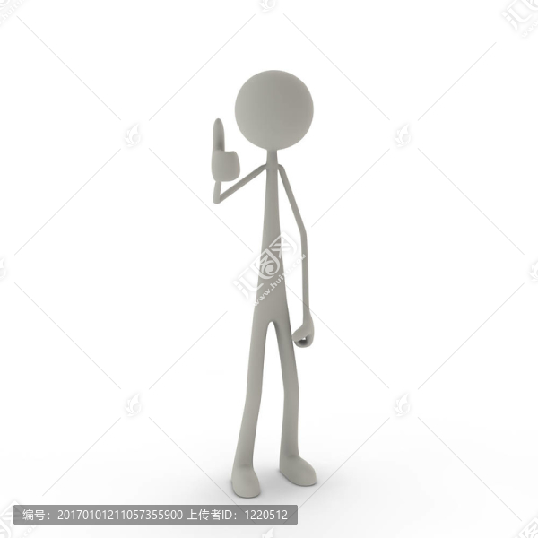 用拇指向上的形象