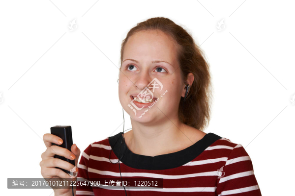 MP3播放器的女孩
