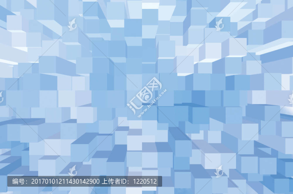藍(lán)色抽象方形圖案
