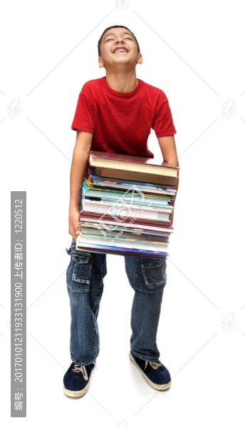 亞洲男孩與堆棧的書籍