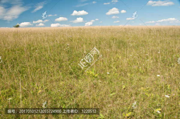 藍(lán)色夏日天空上的云朵