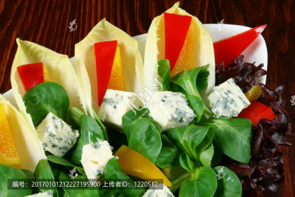 蔬菜沙拉和奶酪