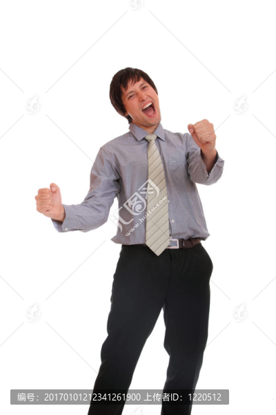 英俊的年輕商人。
