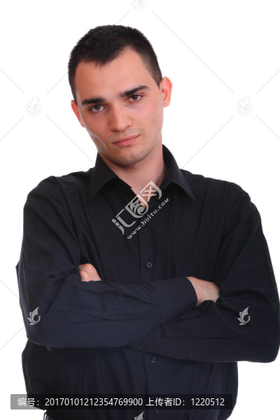 英俊的年輕商人。