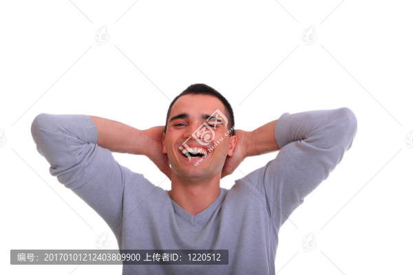 快樂微笑男子肖像