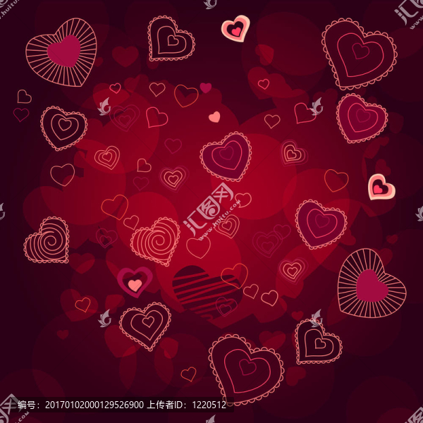 紅心紅心情侶賀卡