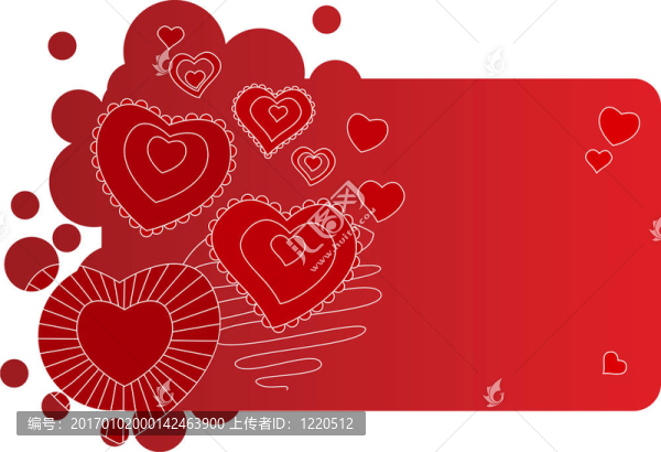 紅色的情人節(jié)框架與懸掛輪廓心