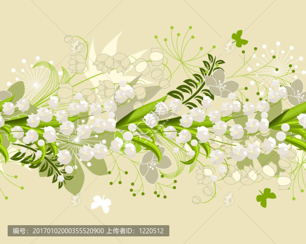 森林花卉無(wú)縫模式