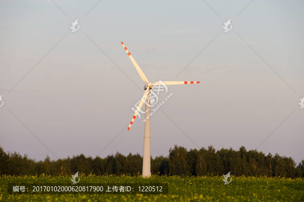 在一場風車特寫