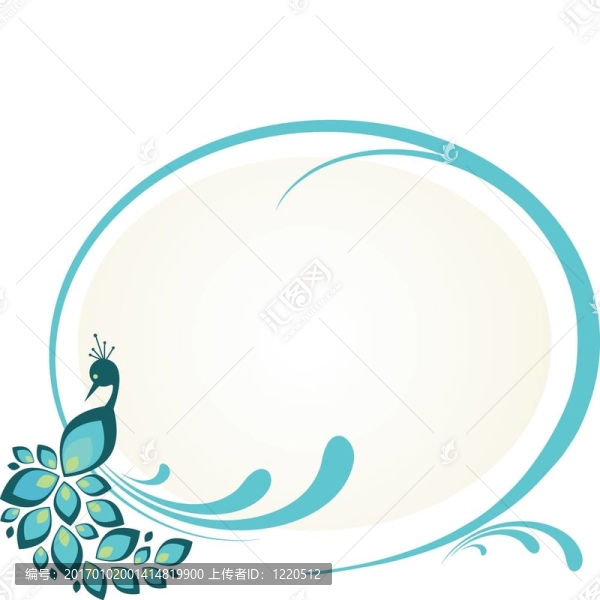 花架上孔雀的插圖