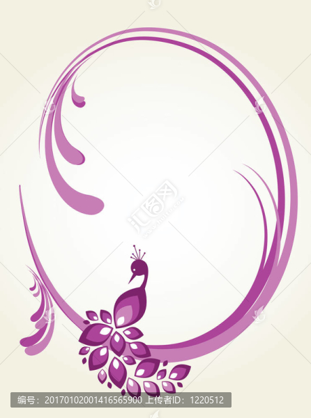 花架上孔雀的插圖