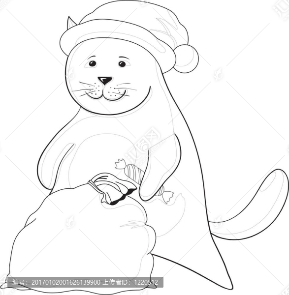 Cat,Santa,Claus；等高線