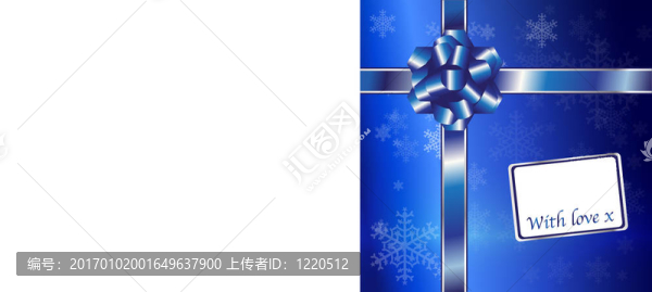 藍(lán)色和銀色的圣誕禮物