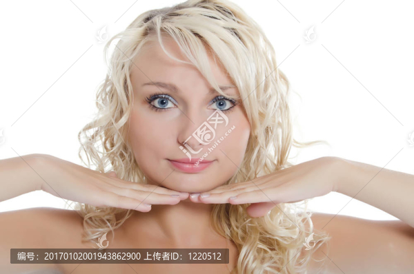 年輕漂亮女孩的畫像