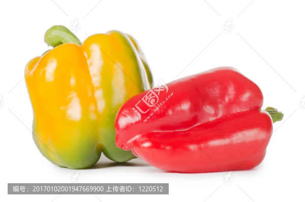 白色背景新鮮辣椒