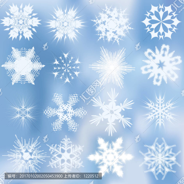 一套美麗的復(fù)雜雪花