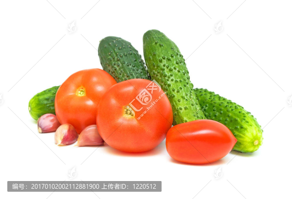 白底新鮮蔬菜