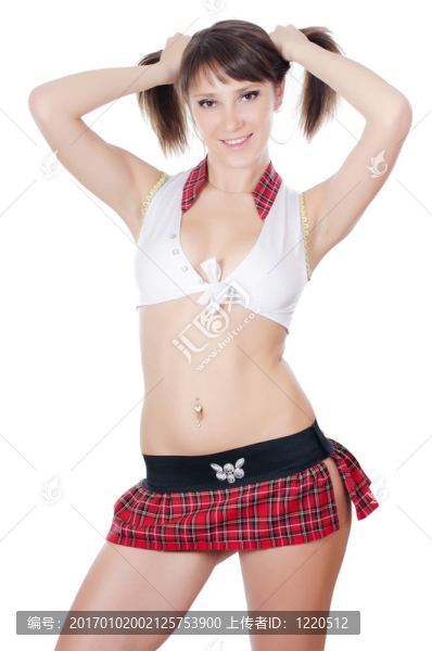 舞女在白色背景下孤立