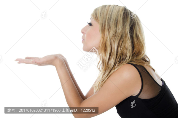 年輕漂亮女孩的畫像