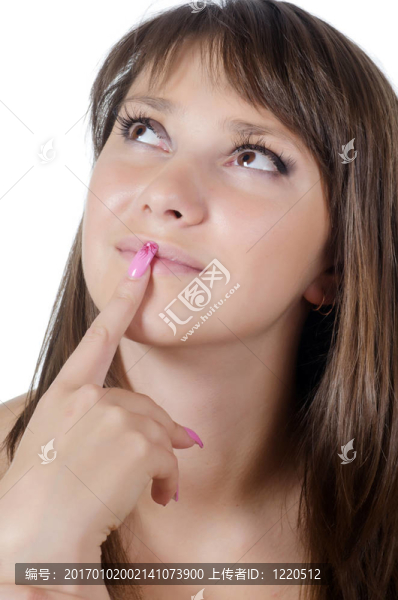 年輕漂亮女孩的畫像