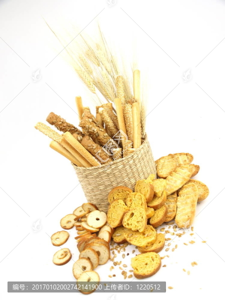 面包棒棍和面包干