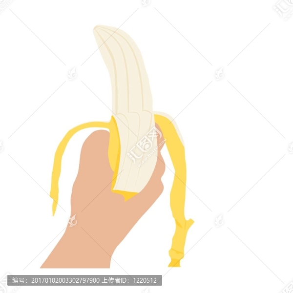 手拿皮香蕉