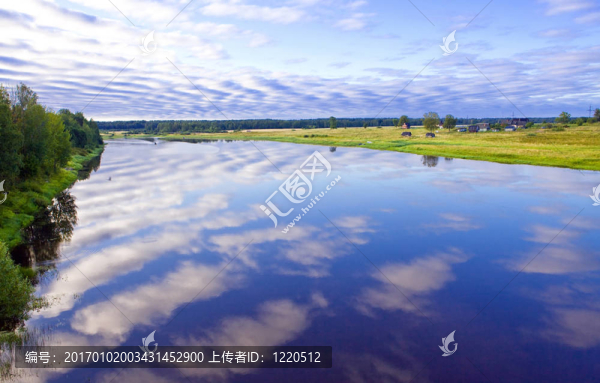 河上黃昏。季戈達(dá)。俄羅斯.