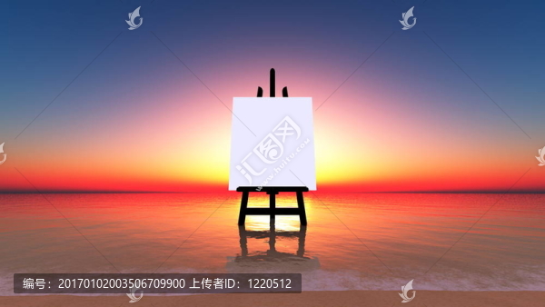 海灘的畫布