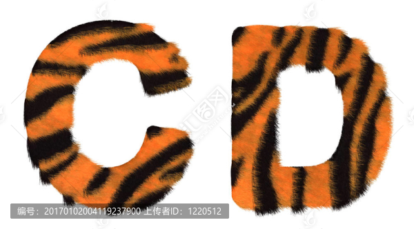 老虎下跌C和D字母孤立