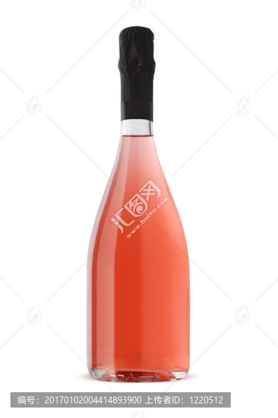 白色的香檳酒瓶；白色背景上的香檳酒瓶