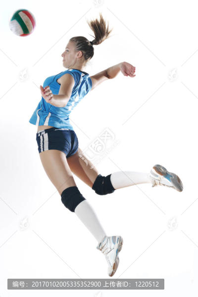 女孩打排球