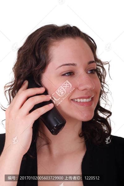 Young,Brunette,Smiling講電話