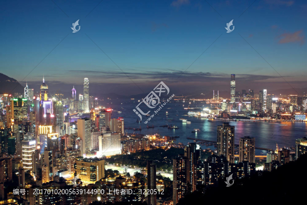 在香港日落