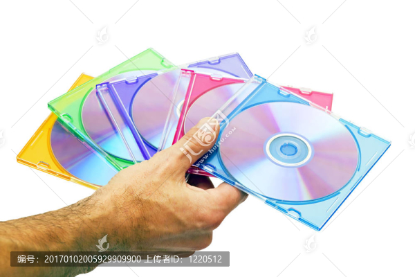 男人的手與DVD