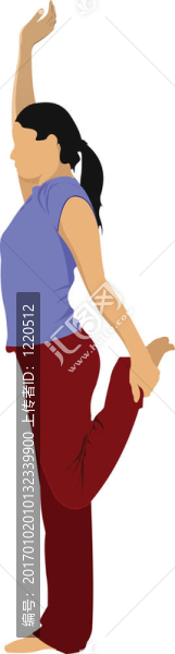 練習(xí)瑜伽的女人。v