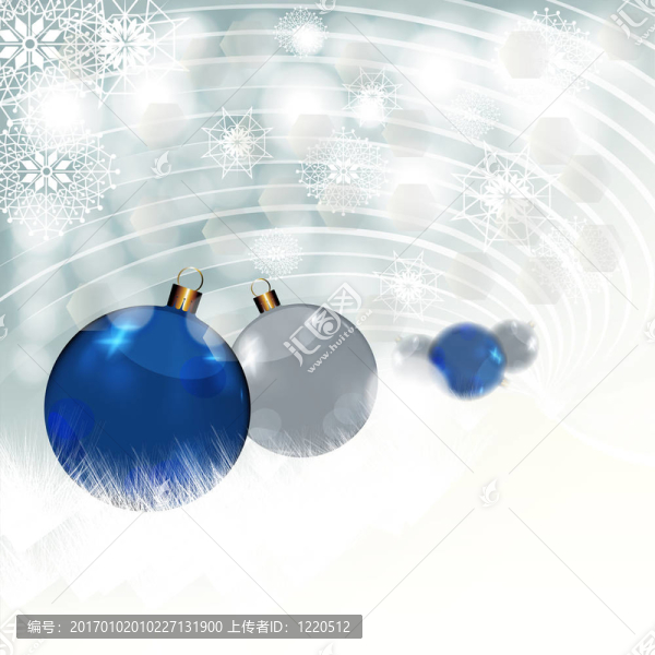藍(lán)色和銀色的小玩意在雪