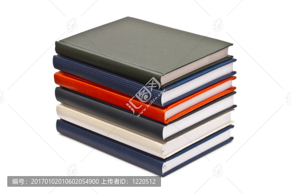 在白色背景下孤立的書籍