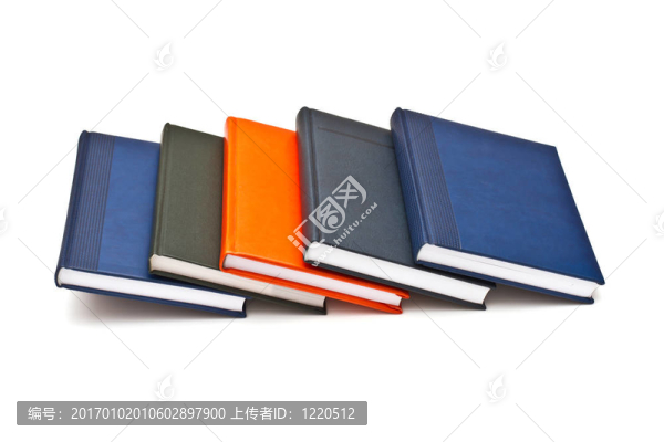 在白色背景下孤立的書籍