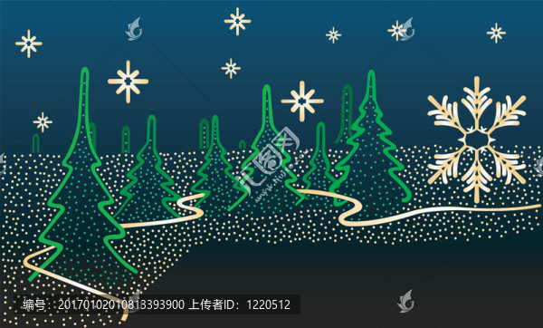 毛皮樹和雪花
