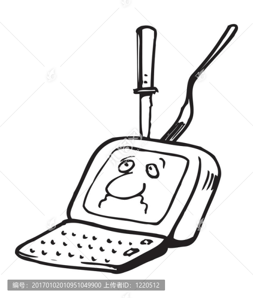 搞笑黑色電腦