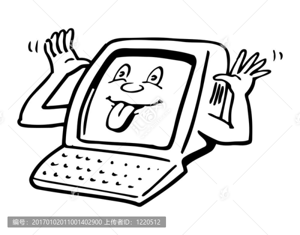 搞笑黑色電腦