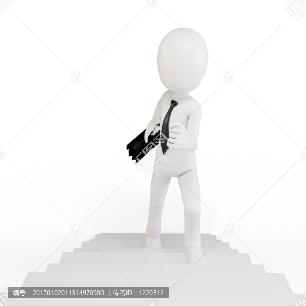 3D男子商人賽車樓上