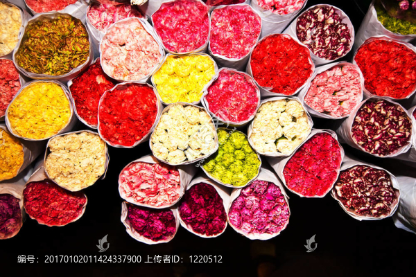在flowermarket玫瑰；曼谷的清晨