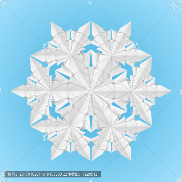 白色的紙雪花