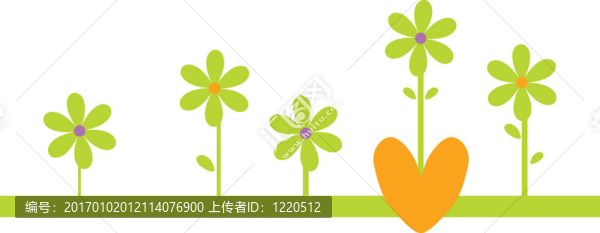 綠色的花朵