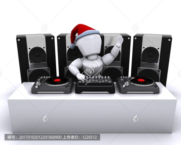 圣誕DJ混音唱片轉盤